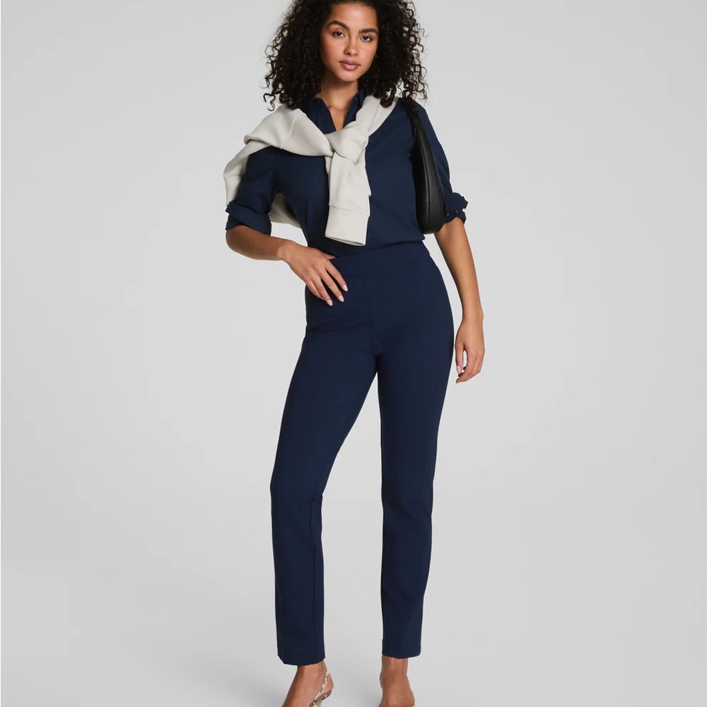 SPANX Ponte Perfectpants Navy Slim Straight